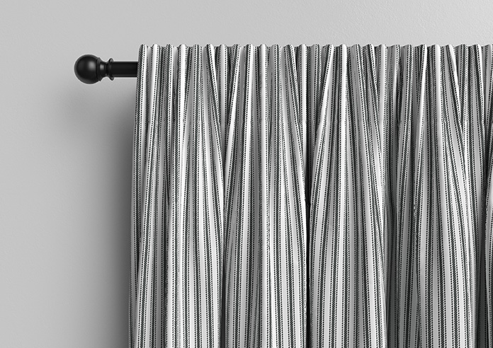 Lace Stripes, Jet - Made to Measure Curtains - Image 10